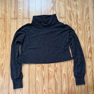 Emory Park Black/Charcoal Knit Turtleneck Sweater